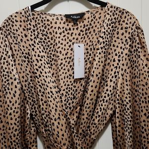 Leopard Wrap Maxi Dress